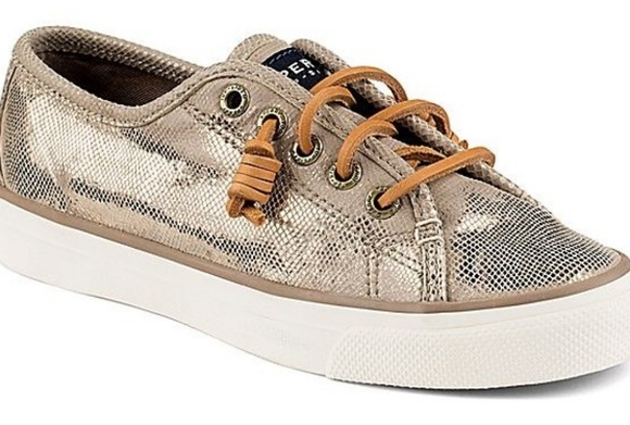 Sperry Seacoast Metallic Python Embossed Sneakers 6 - Picture 16 of 16